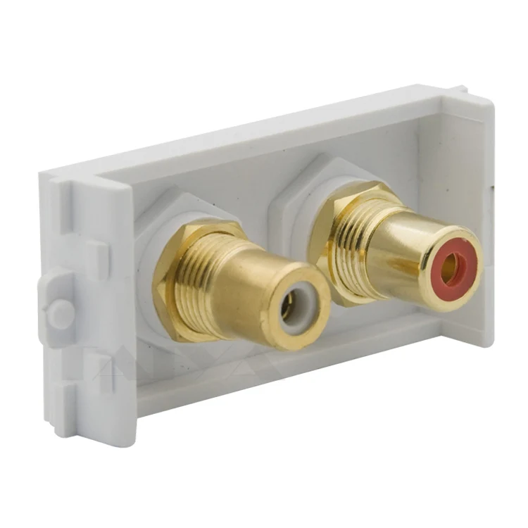 2 RCA аудио разъем гнездо настенная пластина|wall plate|wall connectorwall plate connector |