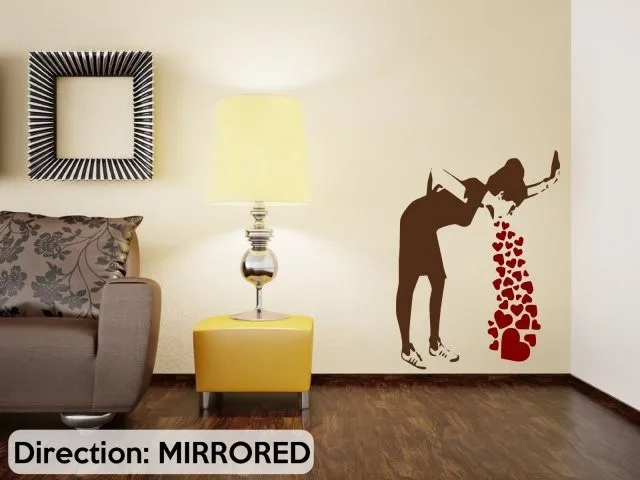 Граффити Бэнкси любовь знаковая настенная наклейка и настенные Стикеры для