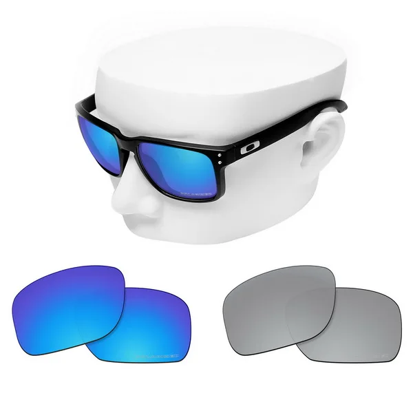 Blue and Sliver OOWLIT Анти-Царапины Сменные линзы для-солнцезащитные очки Oakley Holbrook OO9102 травления поляризованных солнцезащитных очков - Цвет линз: Blue and Sliver