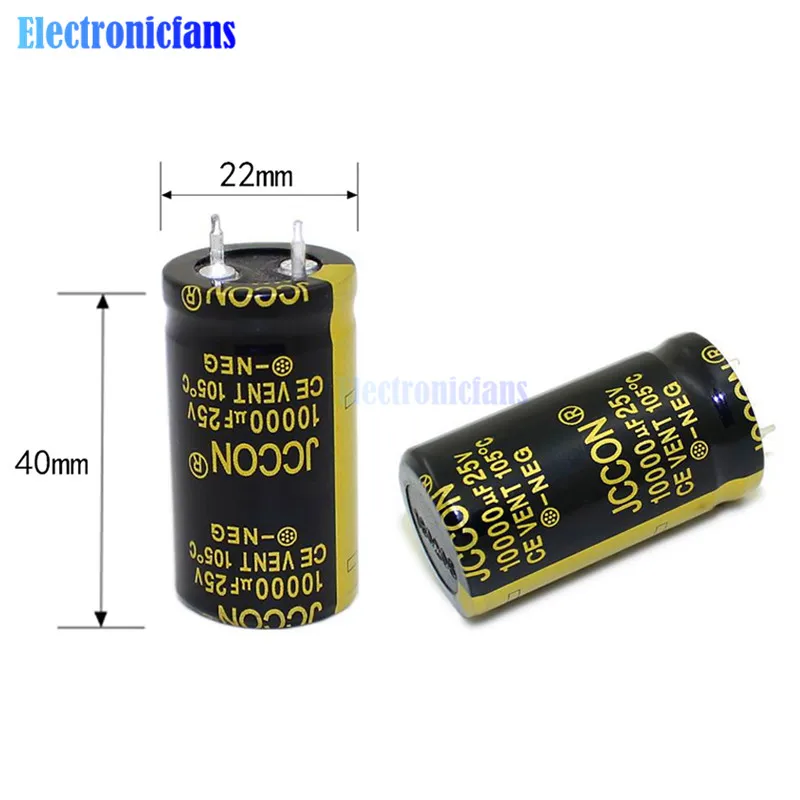 Diymore 25V 10000uF 22X40mm алюминиевый электролитический конденсатор высокой частоты с
