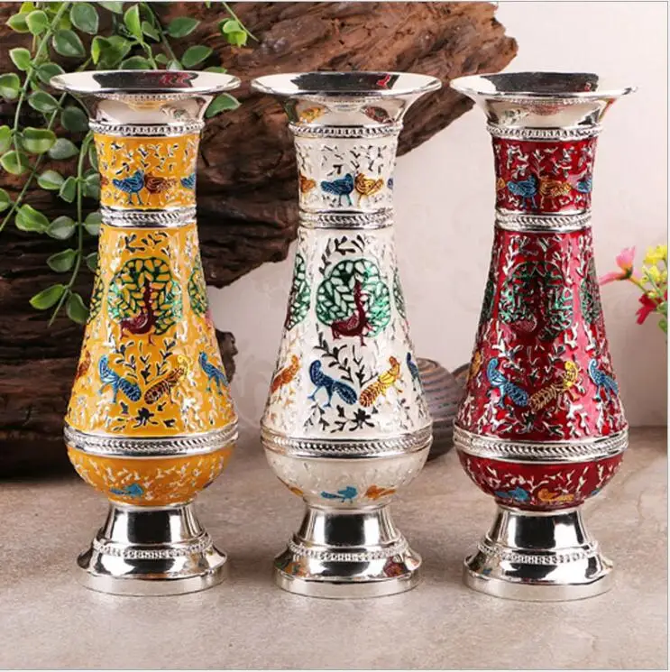 

Europe H25CM modern vase home decoration vases alloy metal flowers vase vase wedding table HP013