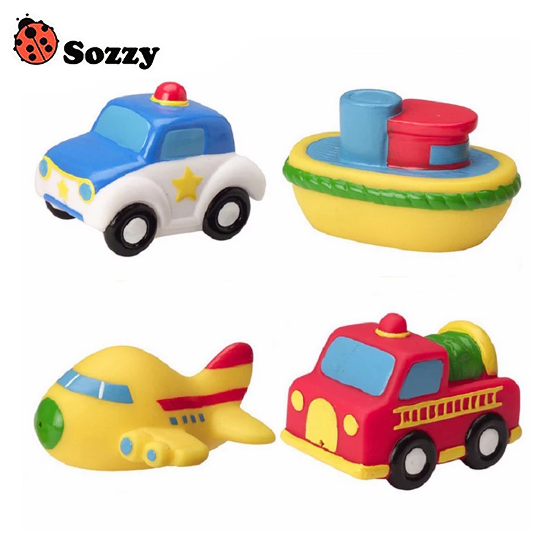 Детская ванна распыления воды игрушка автомобиль самолет Лодка 4 шт. мягкий