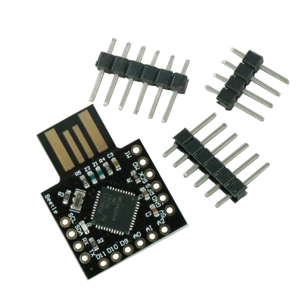 Pro Micro Beetle Keyboard BadUSB ATMEGA32U4 мини-макетная плата расширения Модуль 16 МГц DC 5 В для Arduino с контактом