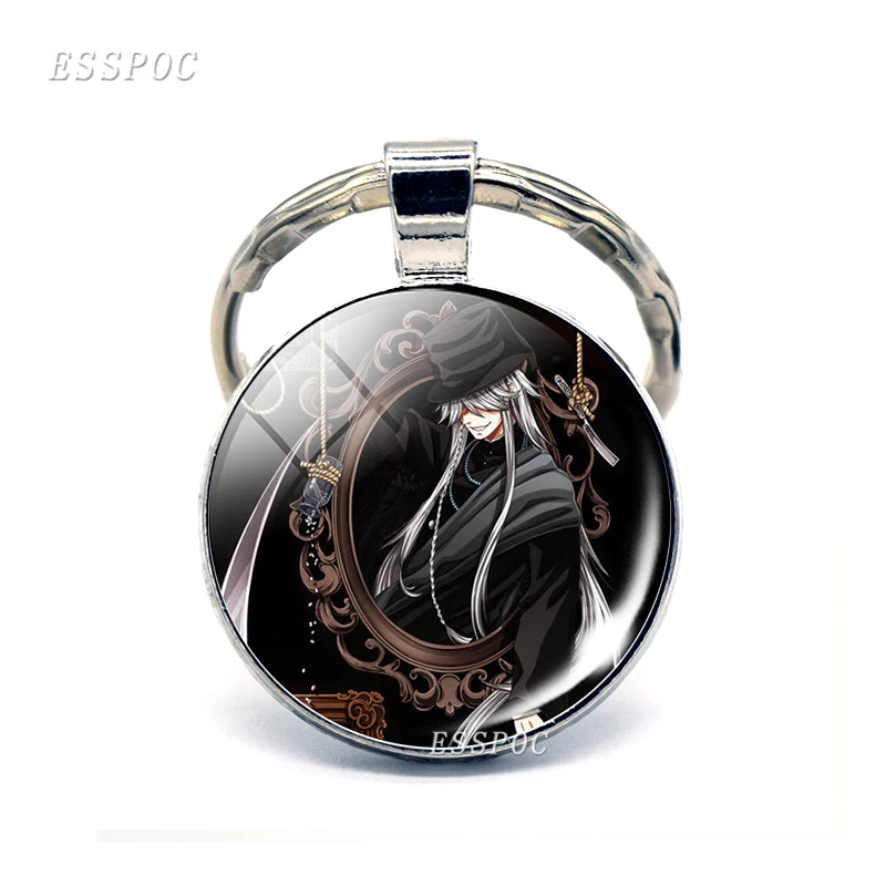 as show Черный Батлер металлический брелок Kuroshitsuji Ciel Phantomhive Sebastian Grell Madame Red Emblem Аниме Манга брелок для ключей - Цвет: as show