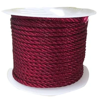 2mm50mroll wine red twisted satin nylon twine cordjewelry accessories macrame rope bracelet necklace string cords