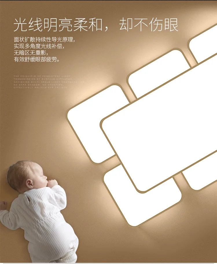Новая квадратная черно-белая потолочная лампа украшение дома акриловый потолочный светильник 50~ 118 см 30~ 112 Вт