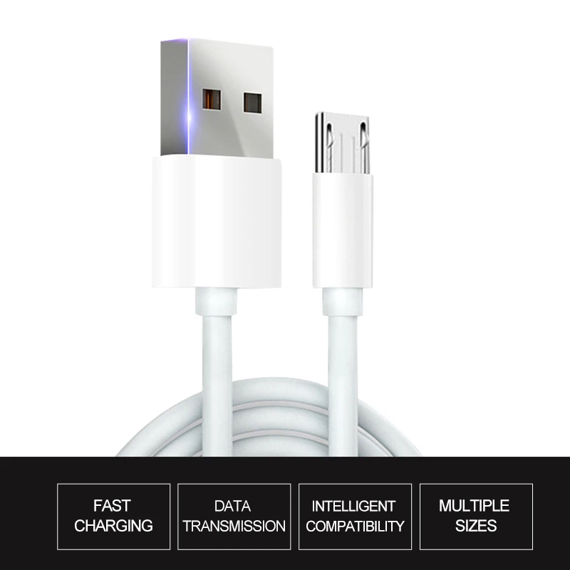 Micro usb кабель для передачи данных Android type c iOS для мобильного телефона 5V2A Быстрая зарядка линия передачи данных 1 м 2 м 3 м type-c usb провод высокоскоростной