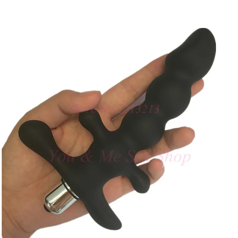 Игрушки для взрослых Plug простаты Анальный массажер бусины вибратор силиконовый