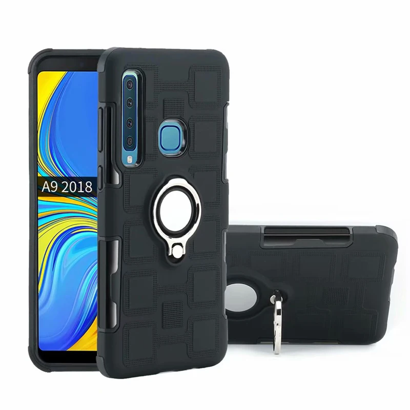 Роскошное кольцо Броня чехол для samsung Galaxy A9 чехол силиконовая задняя крышка для Galaxy A9 A920 A920F противоударный жесткий чехол