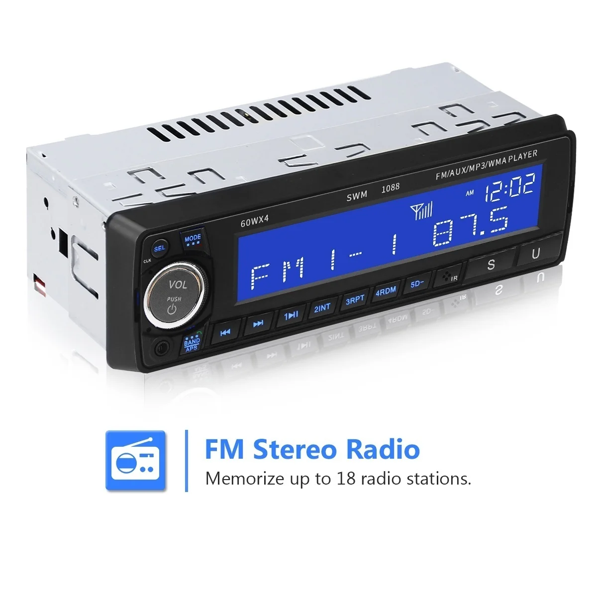1 din Авторадио 12 V Bluetooth/USB/SD/AUX MP3 плеер радио автомобиля стерео аудио FM громкой