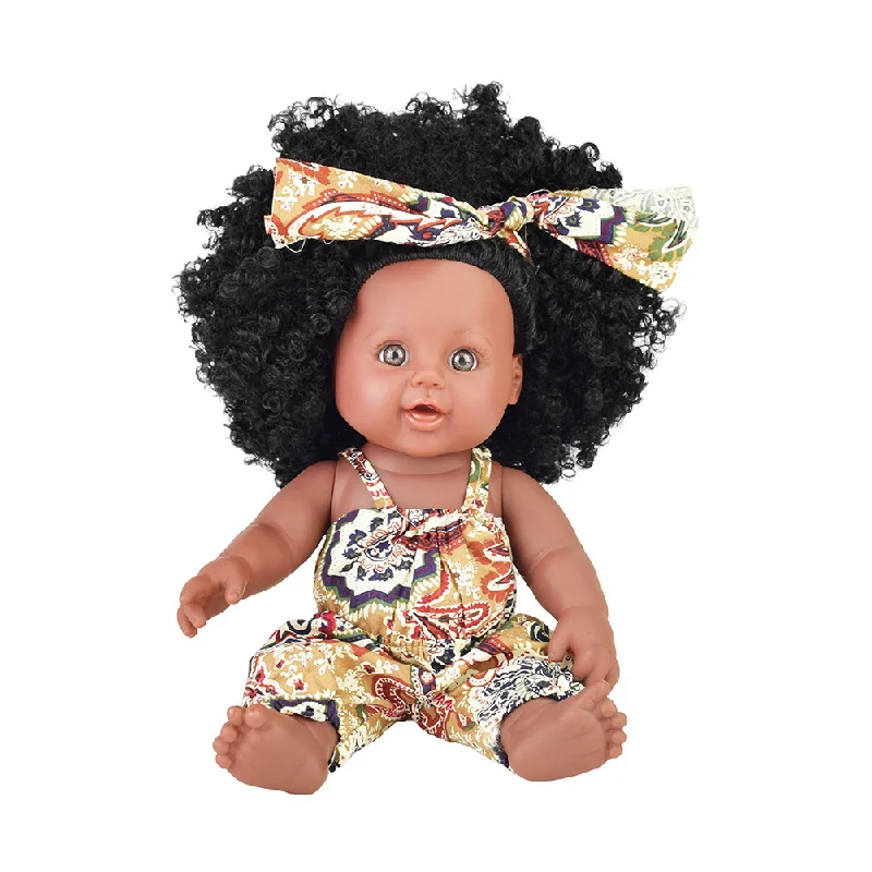 Pop hair 12 дюймов черная Модная Кукла reborn силиконовая виниловая 30 см для