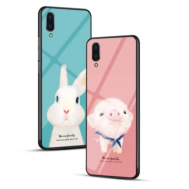 Милый чехол из закаленного стекла с мультяшным принтом для Xiaomi Redmi 5 5Plus 5A 6 6A 6Pro S2