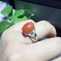 kjjeaxcmy fine jewelry 925 pure silver inlaid with natural south red agate ladys ring jewelry water drop lotus leaves lkjh