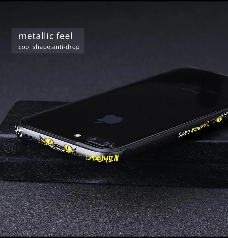 Lofter мультяшный алюминиевый бампер для iphone 7 8 чехол для телефона для iphone 7 Plus 8 Plus Стильный чехол милый мультяшный чехол