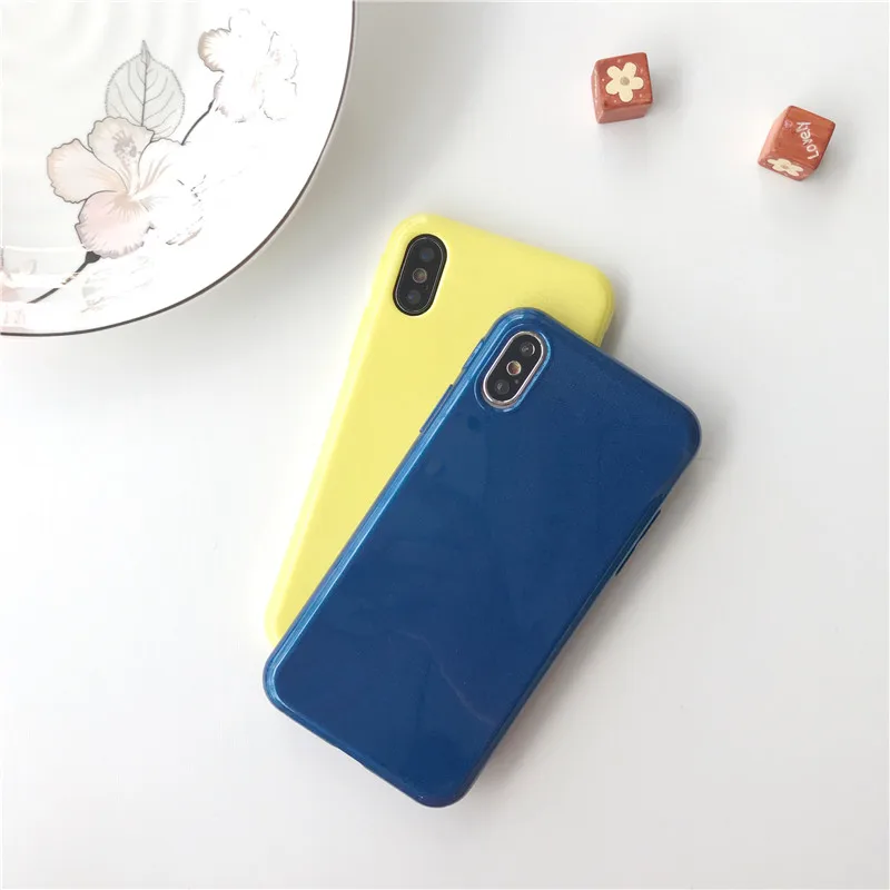 Блестящий однотонный чехол для телефона iPhone XS Max силиконовый 6 6s Plus 7 iPhoen 8 X XR 11 Pro |