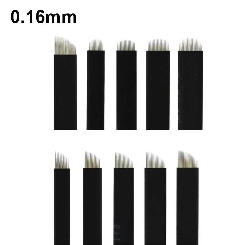 

Lamina Nano Black 0.16mm Flex 7/9/11/12/14/16/18/21 Microblading Needles Permanent Makeup Eyebrow Tattoo Needles Blade