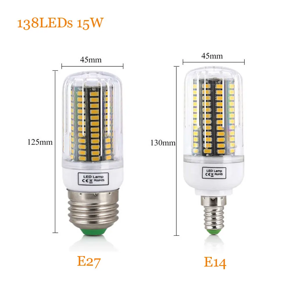 10X светодиодный светильник для кукурузы SMD 56 72 138 s освещение аквариума подсветка