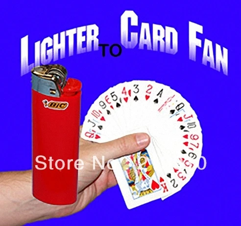 Бесплатная доставка волшебные фокусы фаната зажигалки для карты|magic tricks|magic tricks
