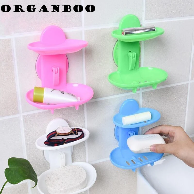 Органка 1 шт. двухслойный держатель для мыла на присоске аксессуары ванной
