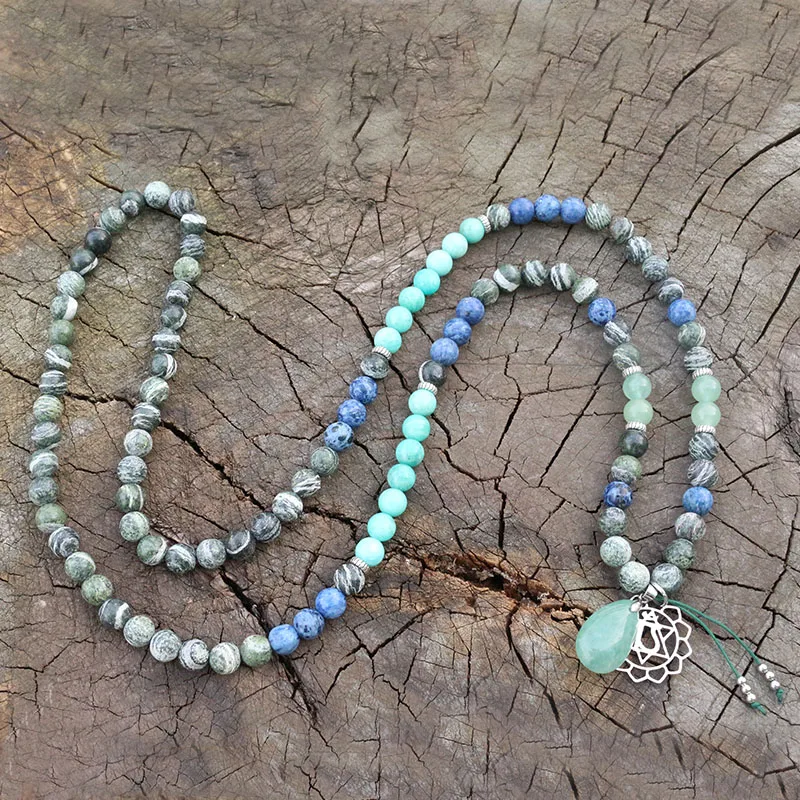 Амазонит 8 мм подвеска из зеленой авентурина и зеленая Яшма с зебрами крашеный