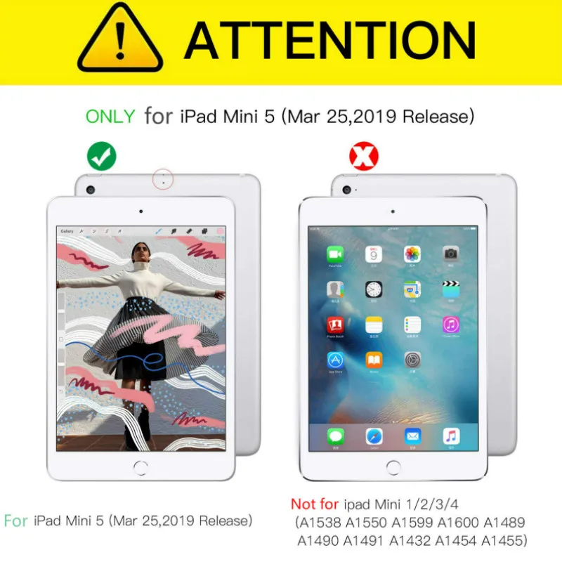 Магнитный складной чехол для Ipad mini 5 7 9 2019 A2124 A2126 A2133 книжка из искусственной кожи