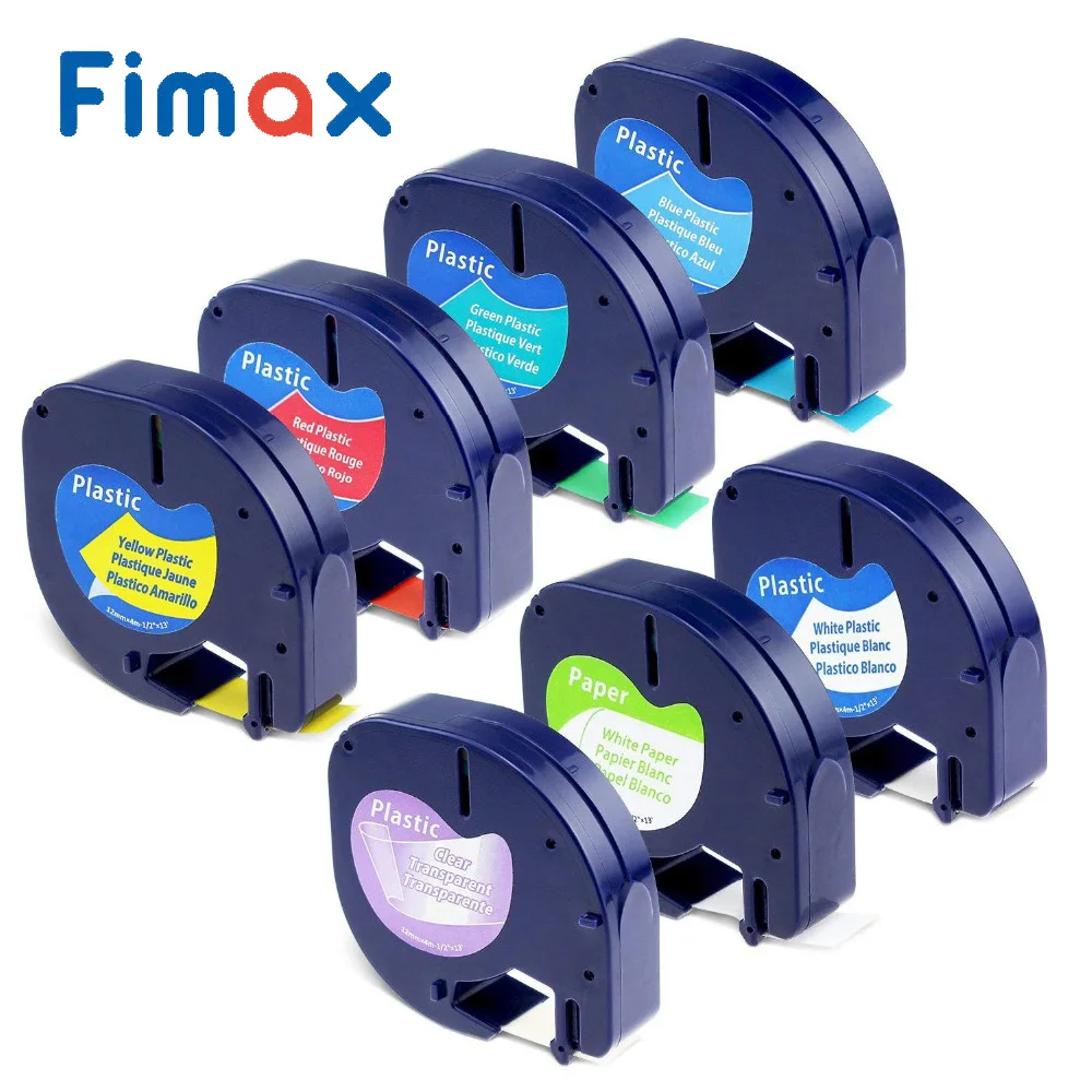 Fimax 7 шт. 91201 Φ Letratag пластиковая лента 12 мм 91330 16952 91331 91332 смешанный цвет кассета для