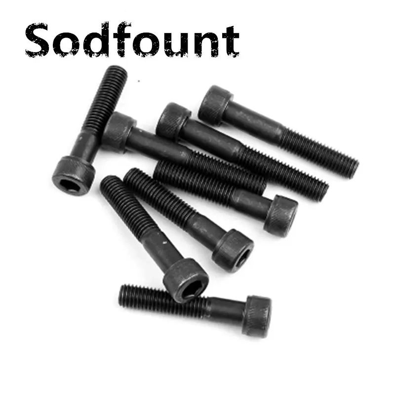 

100pcs M4X6/8/10/12/14/16/18-100mm flat head countersunk head black grade 12.9 Alloy Steel Blackening Hex Socket Head Cap Screw