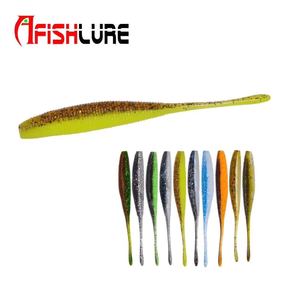 Afishlure качели личинка червь 100 мм 3 7 г Мягкая рыболовная приманка силиконовая