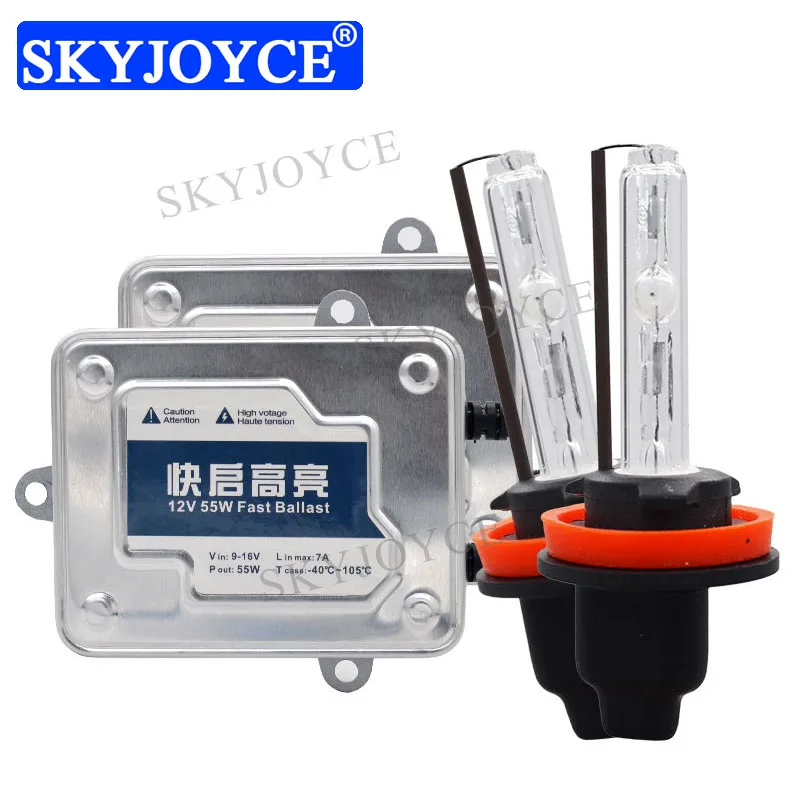 SKYJOYCE 55 Вт HID комплект H1 H7 H11 9005 9006 D2H Автомобильная фара рандомный Комплект 4300K 5000K