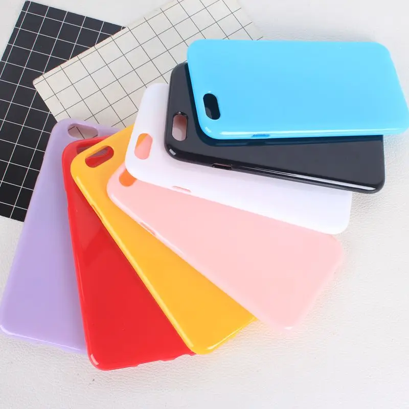 Phone Case For iPhone 7 6 6s 8 Plus 5 5s SE Simple Solid Color Ultrathin Soft TPU Cases Fashion Candy Back Cover Plain |