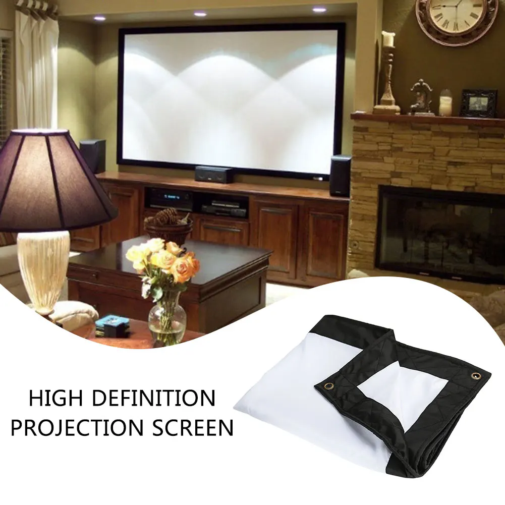 HD Projection Screen Projector Curtain Lobbies Bar Courtyard Durable Lightweight | Электроника