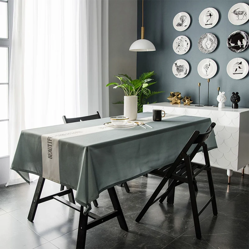 Kitchen Decoration Table Cover Linen Cloth Modern Tablecloth Waterproof Nappe De Rectangulaire Nordic Hotel Decor | Дом и сад