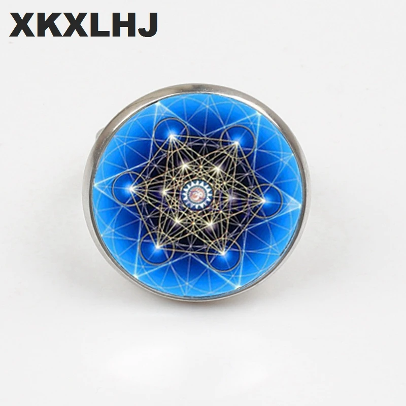Новинка кольцо для йоги XKXLHJ стеклянное Выпуклое круглое в виде мандалы лотоса