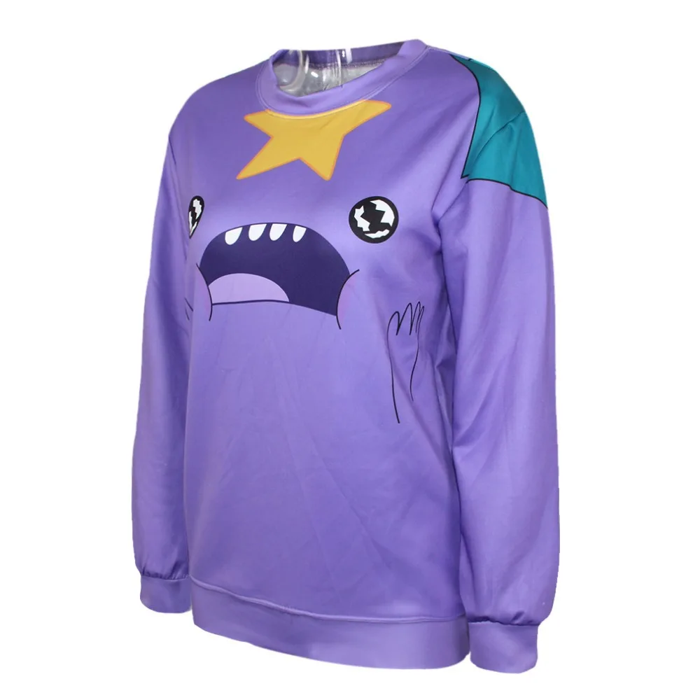 Harajuku толстовки на молнии с 3D принтом Приключения go Lumpy Space Princess Модные женские
