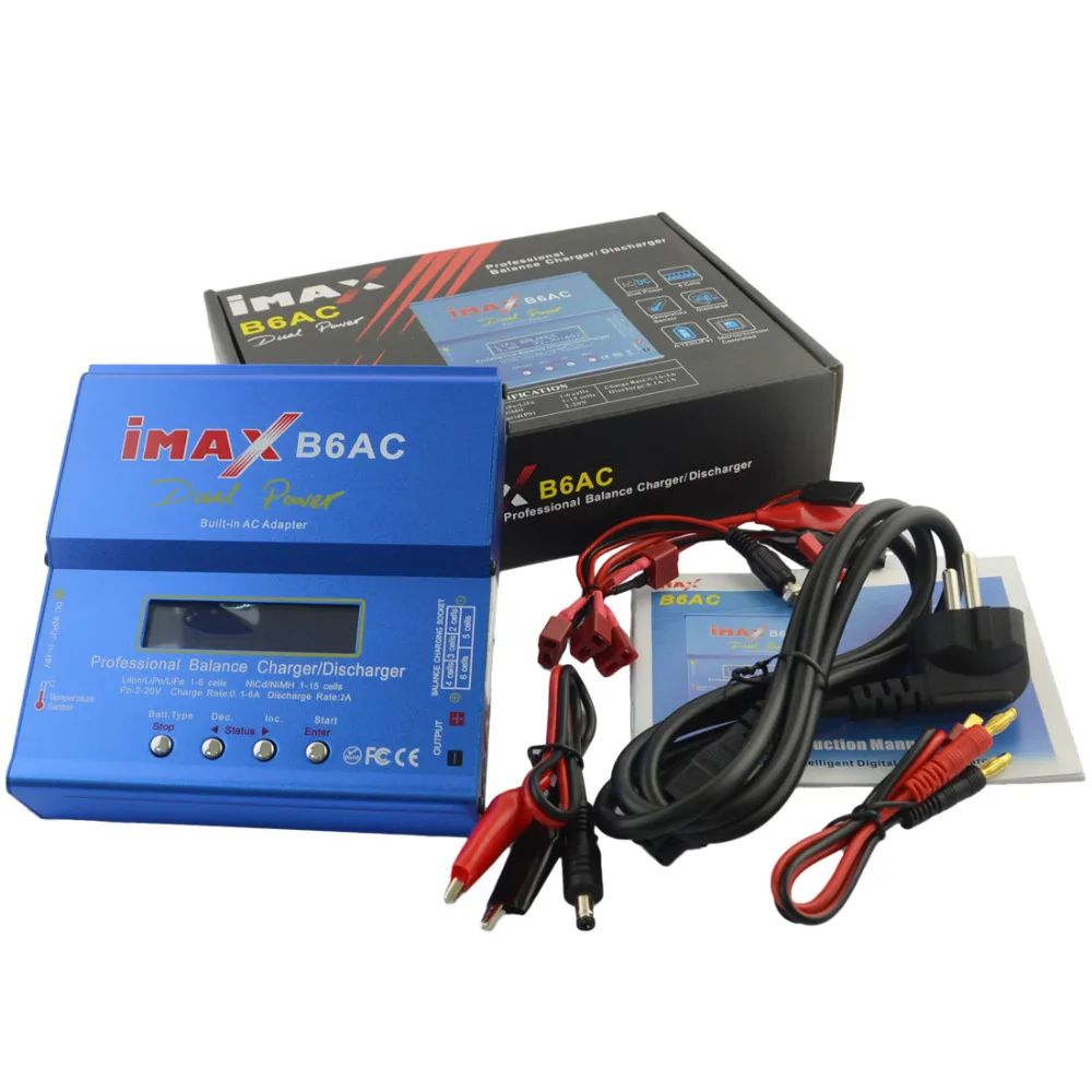 Встроенная Мощность 80 Вт IMAX B6AC RC зарядное устройство Lipo/li ion/LiFe/NiMh батарея
