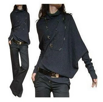 2019 горячая распродажа женский осенне-зимний вязаный свитер с рукавами летучая