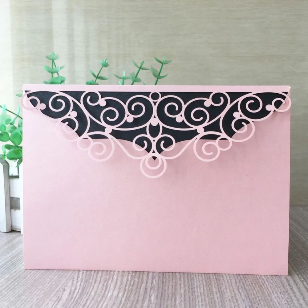 

100pcs New Arrival Laser Cut Invitation Card Romantic Wedding Invitations Banquet Party Supplies Business Invite Card