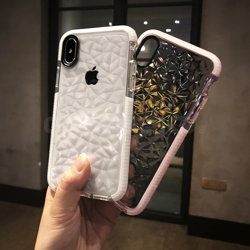 GURIOO 3D бриллиант Прозрачный чехол для iPhone 7 6 S плюс 8 х Мягкий противоударный