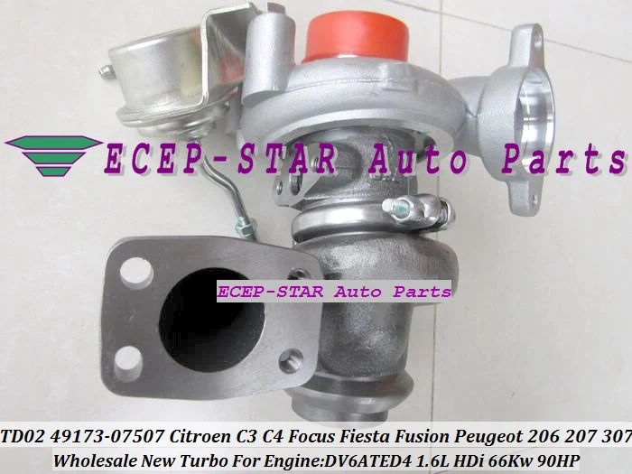 Бесплатная доставка TD02 49173-07508 49173-07504 турбина для FORD Focus Fiesta Fusion C-MAX 207 307 Berlingo Citroen C3