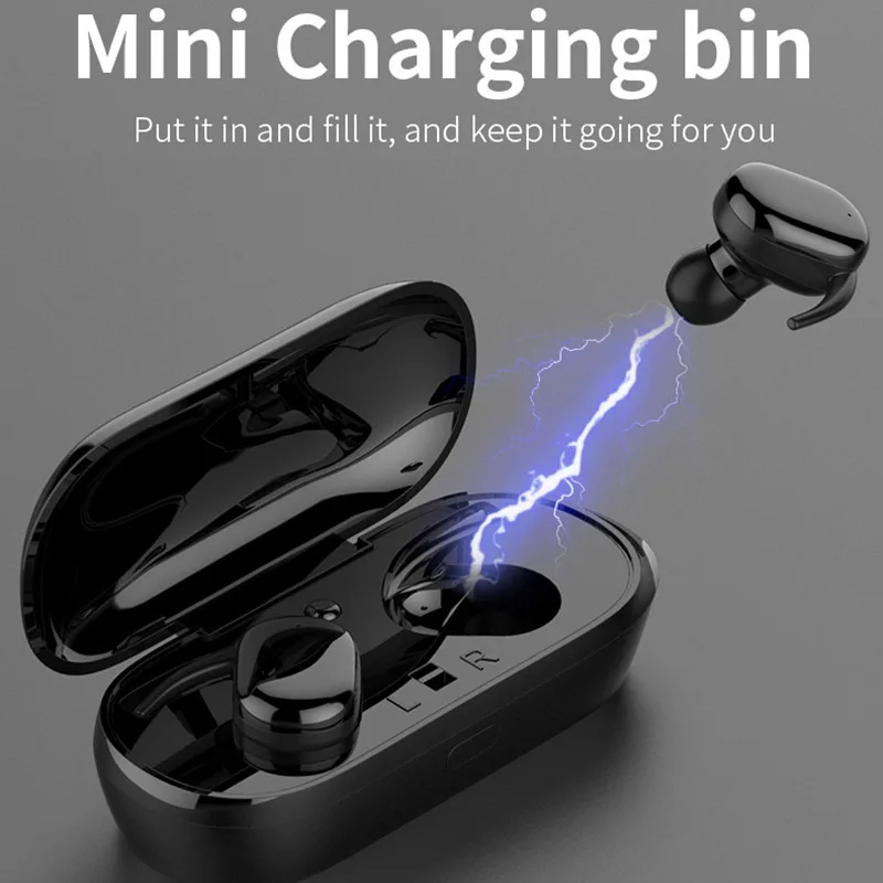 Мини Двойные V5.0 беспроводные наушники Bluetooth 3D стерео звук с зарядным устройством