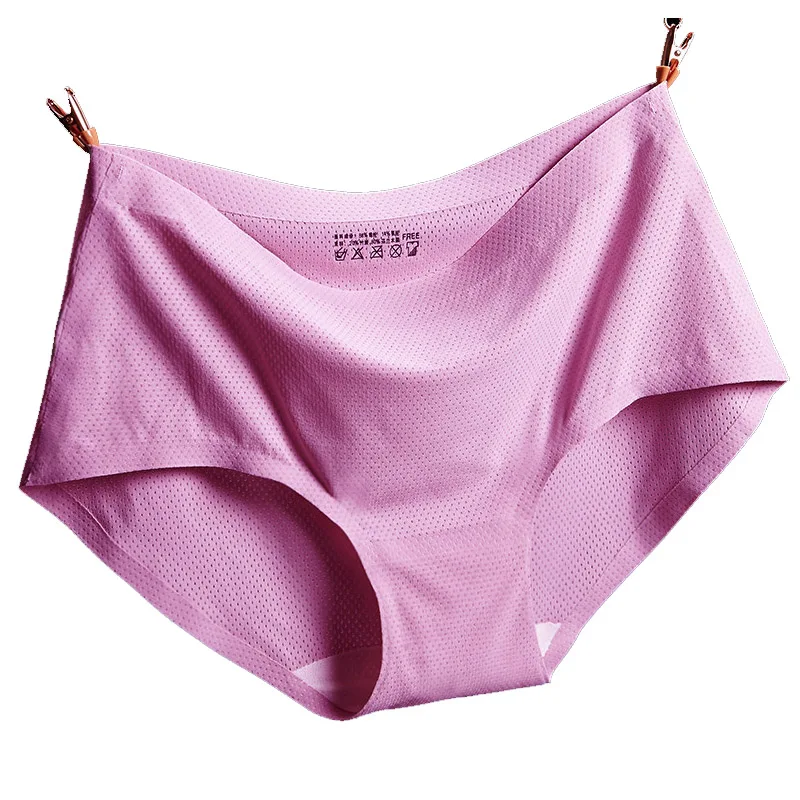 Сексуальные женские трусы шелковое нижнее белье Бесшовные дышащие для женщин