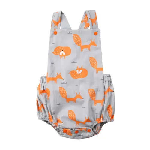 2019 New Summer Cute Baby Girl Boy Romper Sleeveless Backless Clothes Newborn Toddler One-Pieces Sunsuit Outfits Pudcoco | Детская