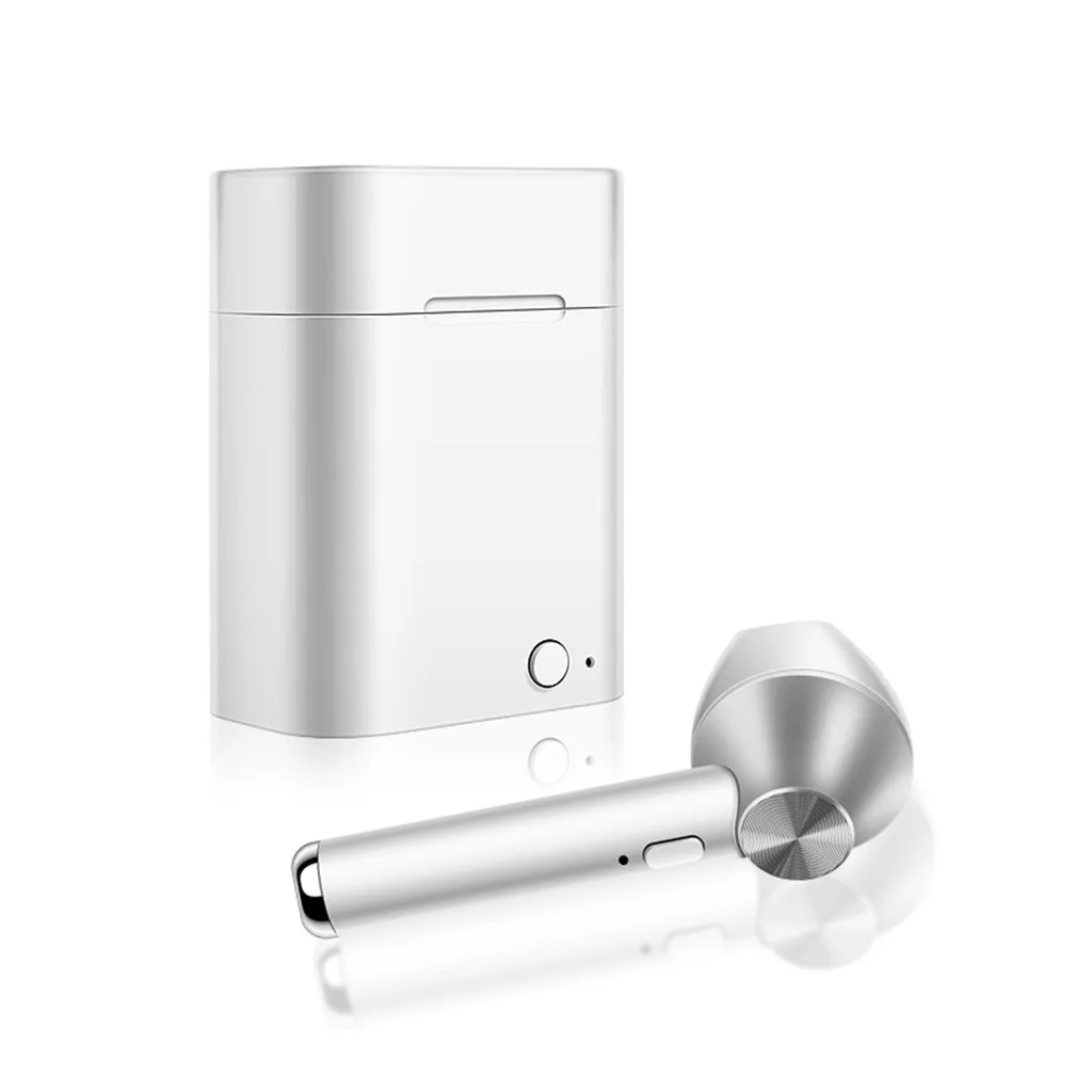 VOBERRY наушники Bluetooth беспроводные одиночные Bluetooth наушники беспроводные Bluetooth 4,2 Наушники управления беспроводные наушники#2 - Цвет: Серебристый