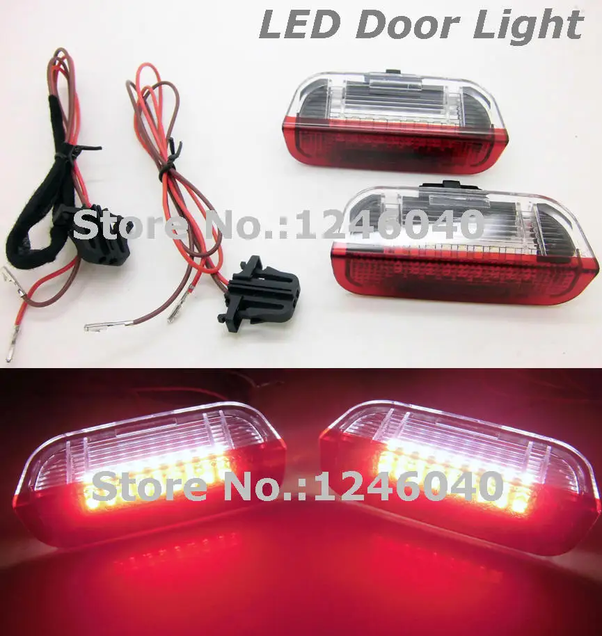Белый/красный корпус 18LED вежливый дверной светильник для Porsche Cayenne 2011~ 958 Skoda Superb 08~ 10 Seat Alhambra 2011 - Испускаемый цвет: RED AND WHITE SHELL