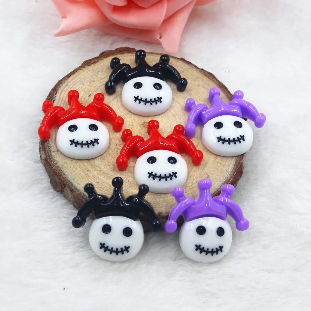 30pcs/lot kawaii resin Halloween girl with hat flat back cabochons accessories28*28MM | Дом и сад