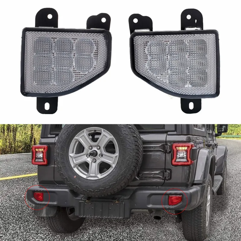 Светодиодный задний стоп сигнал для Jeep Wrangler JL 2018 2019 красный отражатель