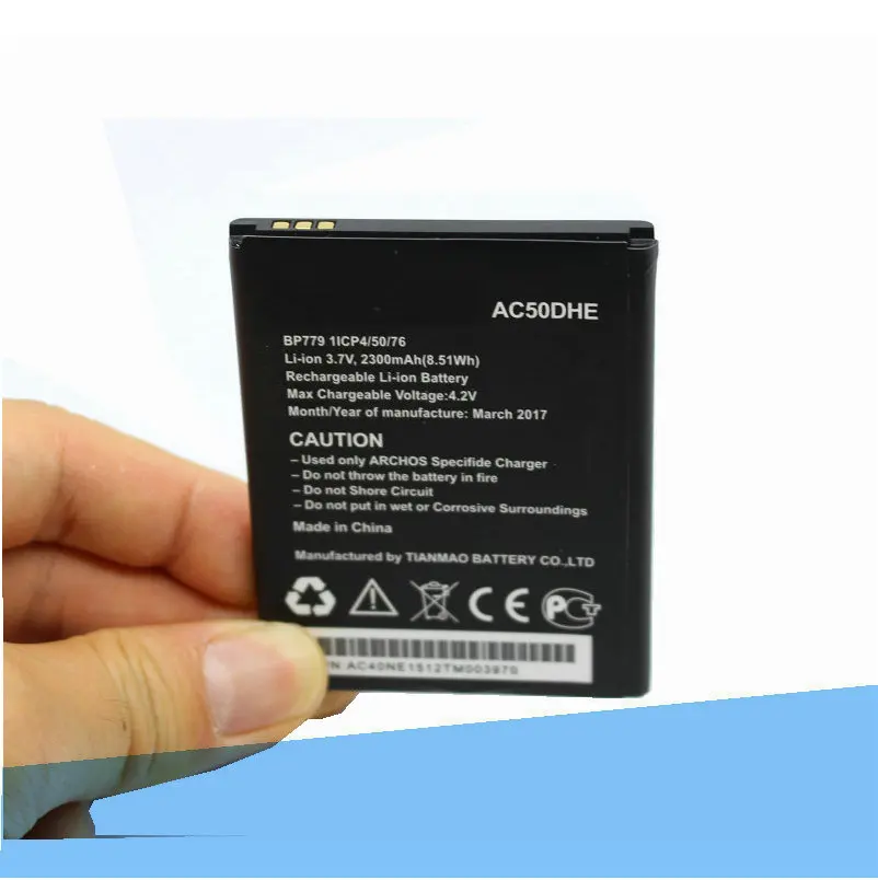 1x2300 мА/ч AC50DHE запасная батарея для мобильного телефона ARCHOS 50d Helium 4G батареи|Чехлы с