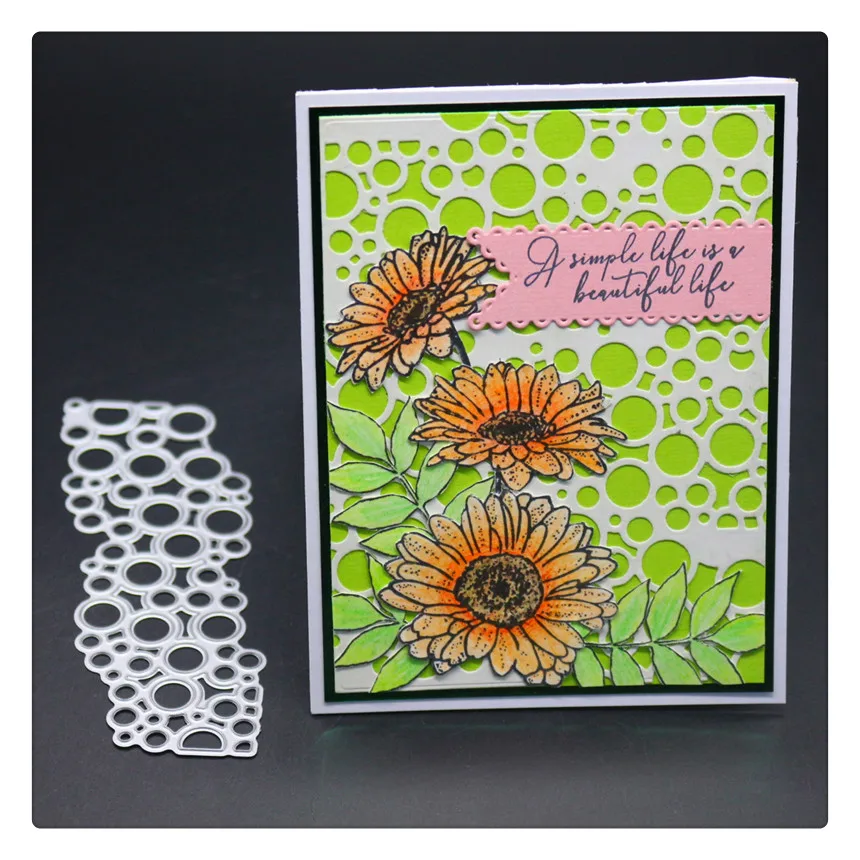 SCD1227 Background Scrapbook Metal Cutting Dies For Scrapbooking Stencils DIY Album Cards Decoration Embossing Folder Die Cut | Дом и сад