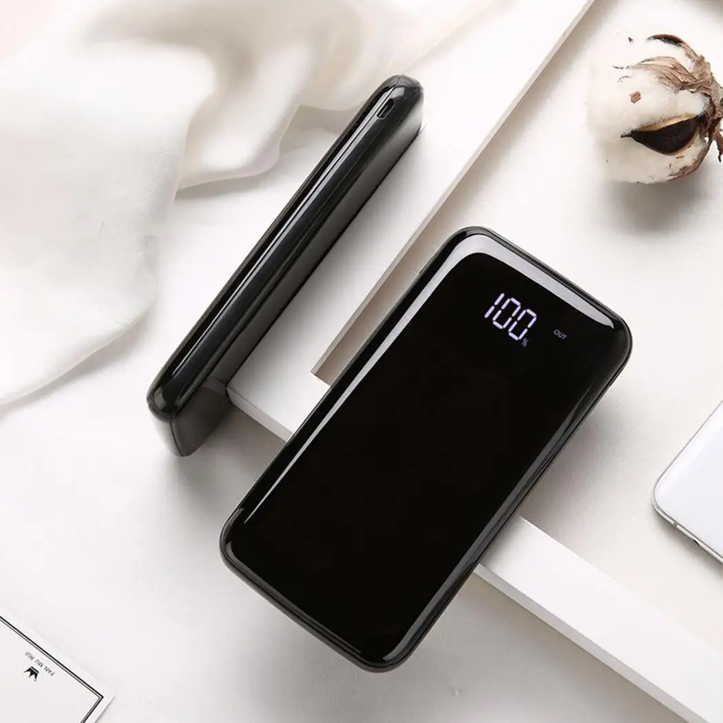 Power Bank 20000 мАч с цифровым дисплеем Портативный внешний аккумулятор Тип C 5 V 3A power bank