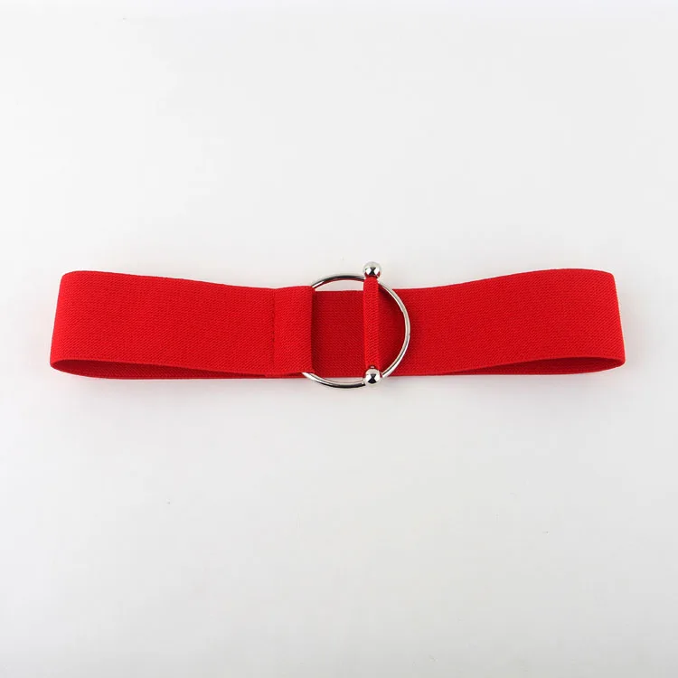red color Новые пояса женские декоративные часы широкий пояс-ремень простое платье пояс женский эластичный свитер модный комплект черный тканевый пояс - Цвет: red color